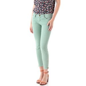 Current/Elliott Faded Teal The Zip Stiletto Jeans